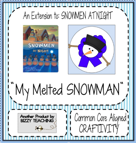 Melting snowman writing activity